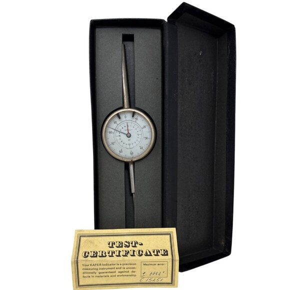 Vintage Germany Kafer Dial Indicator .001 with Mounting Bracket in Original Box - Picture 1 of 3